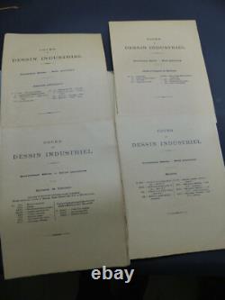 Industrial Drawing Course, 3 volumes + plates, Dupuis, 1916