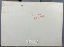 Ink original comic strip board for the newspaper Paris Jour circa 1950