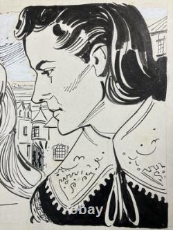 Ink original comic strip board for the newspaper Paris Jour circa 1950