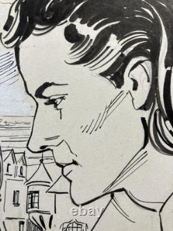 Ink original comic strip board for the newspaper Paris Jour circa 1950