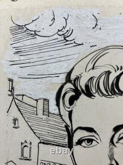 Ink original comic strip board for the newspaper Paris Jour circa 1950
