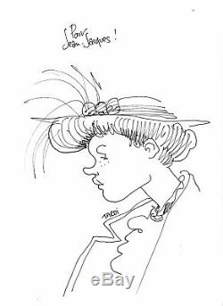 Jacques Tardi Original Drawing Signed Adèle Blanc-sec