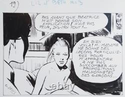 Jean SIDOBRE G. LEVIS original plate LIZ and BETH erotic eroticism page 19