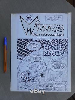 Jean-yves Mitton Mikros Superb Original Board Mustang 58 Title Page Tbe