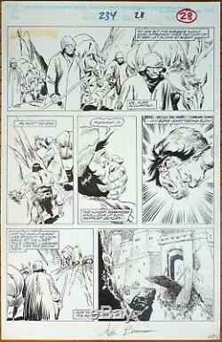 John Buscema Original Sheet Of Conan The Barbarian Marvel 1995