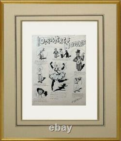 L'affichiste E. Genault // Drawing Original Planche De Caricatures 1900 (60)
