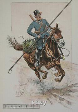 Le Chic A Cheval L Vallet 1891 Cossack Of The Guard Board 33 X 25