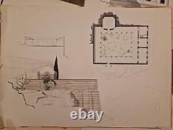 Lot 4 Architecture Drawings Study Board of Old Buildings