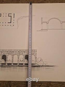 Lot 4 Architecture Drawings Study Board of Old Buildings