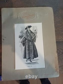 Lot of 5 Vintage Fashion Prints, Roaring Twenties, 1922, La Fourrure Française
