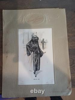 Lot of 5 Vintage Fashion Prints, Roaring Twenties, 1922, La Fourrure Française
