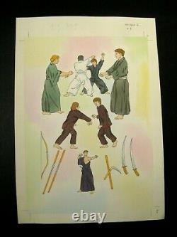 Martial Arts Original Drawing Game Board Denver's Journal Tbe