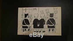 Maurice Henry Original Signed Ink Drawing The Court