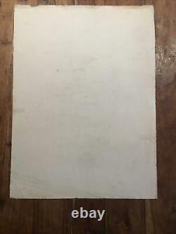 Men Nus Grande Planche Ancienne Dessins Au Fusain, Signed José Delacroix