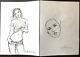 Milo Manara 2 Drawings Original Pencil Kristen Stewart Signed Dim 2030 Cm