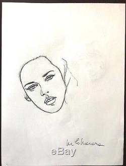 Milo Manara 2 Drawings Original Pencil Kristen Stewart Signed DIM 2030 CM