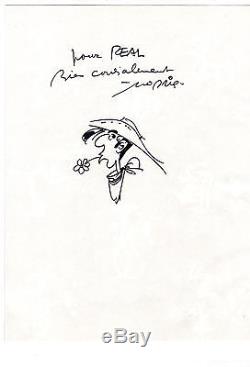 Morris Autograph Signed / Drawing Lucky Luke