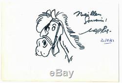 Morris Dedication Drawing Of Jolly Jumper / 1981 (lucky Luke)