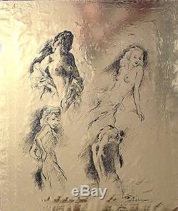 Nude Woman Original Drawing Ink By Fabien Fabiano (1883-1962)