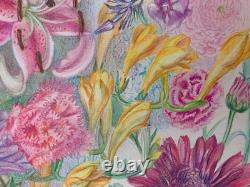Old Original Drawing Plate Botanical Flower Studies Signed (12)