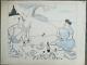 Old Humorous Drawing Original Board Signed Harot N°4 (no Faizant Kiraz)