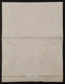 Old print drawing technical plate representing perspective/horizon