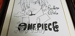 One Piece Signed Original Oiichiro Oda Drawing Autograph