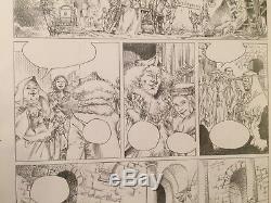 Original Board Drawing Bd Theo Caneschi. The Terrible Pope. Volume 2 Plate 14