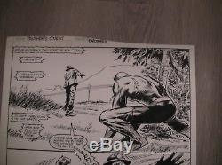 Original Board Gene Colan Black Panther Original Art Signed