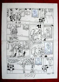 Original Board Of DI Sano Album Original Drawing Bd Spirou Tintinfleurus