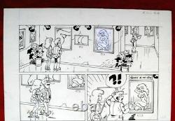 Original Board Of DI Sano Album Original Drawing Bd Spirou Tintinfleurus