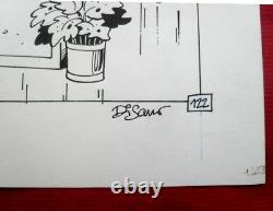 Original Board Of DI Sano Album Original Drawing Bd Spirou Tintinfleurus