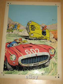 Original Board Of Printing Michel Vaillant Color Essay Le Mans 2
