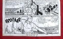 Original Board Reding Original Drawing Comics For Tintin Magazine Jari