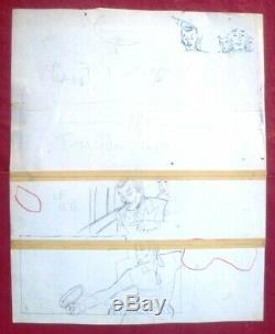 Original Board Reding Original Drawing Comics For Tintin Magazine Jari