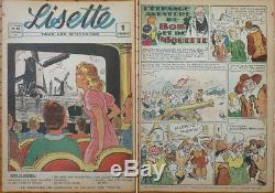 Original Bourdin Comic Published In Lisette In 1941 Drawing Bob Et Niquette