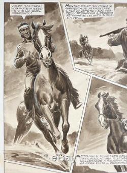 Original Comic Strip He Passo Degli Avvoltoi De Bozzi Western Published In 1952