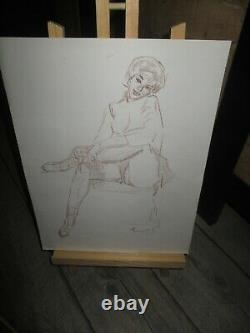 Original Designs, Double-sided Board -pin Up Sexy, Erotic-signed-a Identify