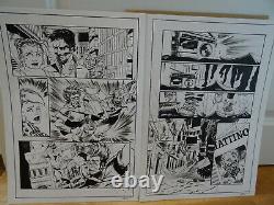 Original Drawing A3 2 Original Board Marco Itri Dedicace Fumetti Zombie Wd