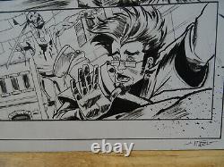 Original Drawing A3 2 Original Board Marco Itri Dedicace Fumetti Zombie Wd