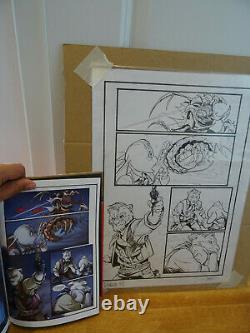 Original Drawing A3 Original Board Marco Itri Djungle Dedicace Fumetti Tavola