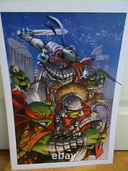 Original Drawing A3 Original Board Marco Itri (dedication) Turtles Ninja Tmnt