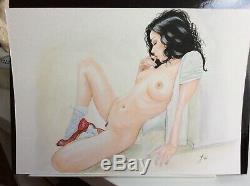 Original Drawing Board Bd Dedication Tribute 02 Female Nude Nude Sexy Pin Up Art