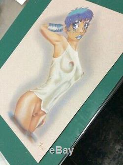 Original Drawing Board Bd Dedication Tribute To The Woman With Tears Blue Jill
