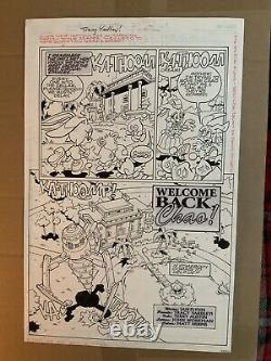 Original Drawing Board Signed Drawing Sonic The Hedgehog #217 Page 19