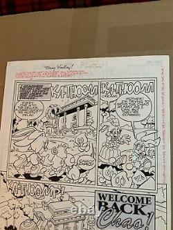 Original Drawing Board Signed Drawing Sonic The Hedgehog #217 Page 19