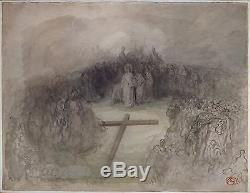 Original Drawing By Gustave Doré (1833-1883) Christ Leaving The Courtroom