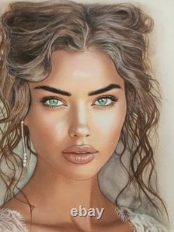 Original Drawing Dedication Comic Strip Page Female Portrait Nude Erotic 02