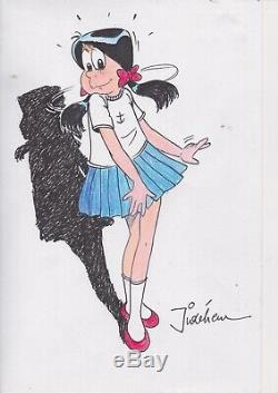 Original Drawing Dedication Of Sophie By Jidehem A4 Paper Drawing
