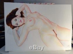Original Drawing Female Dedicace Board Bd Akt Nudo Nude Female Nude Woman A 016